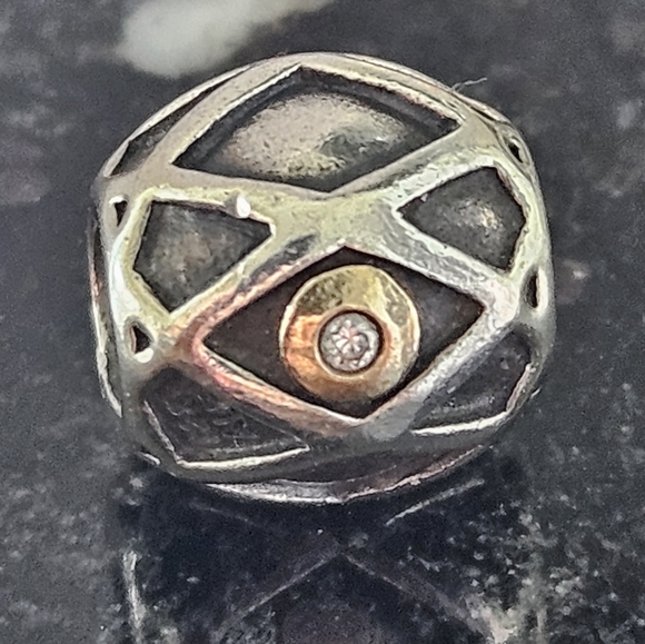 REHAB SPECIAL PANDORA Web Charm with Diamond No. 790164D - Picture 1 of 5